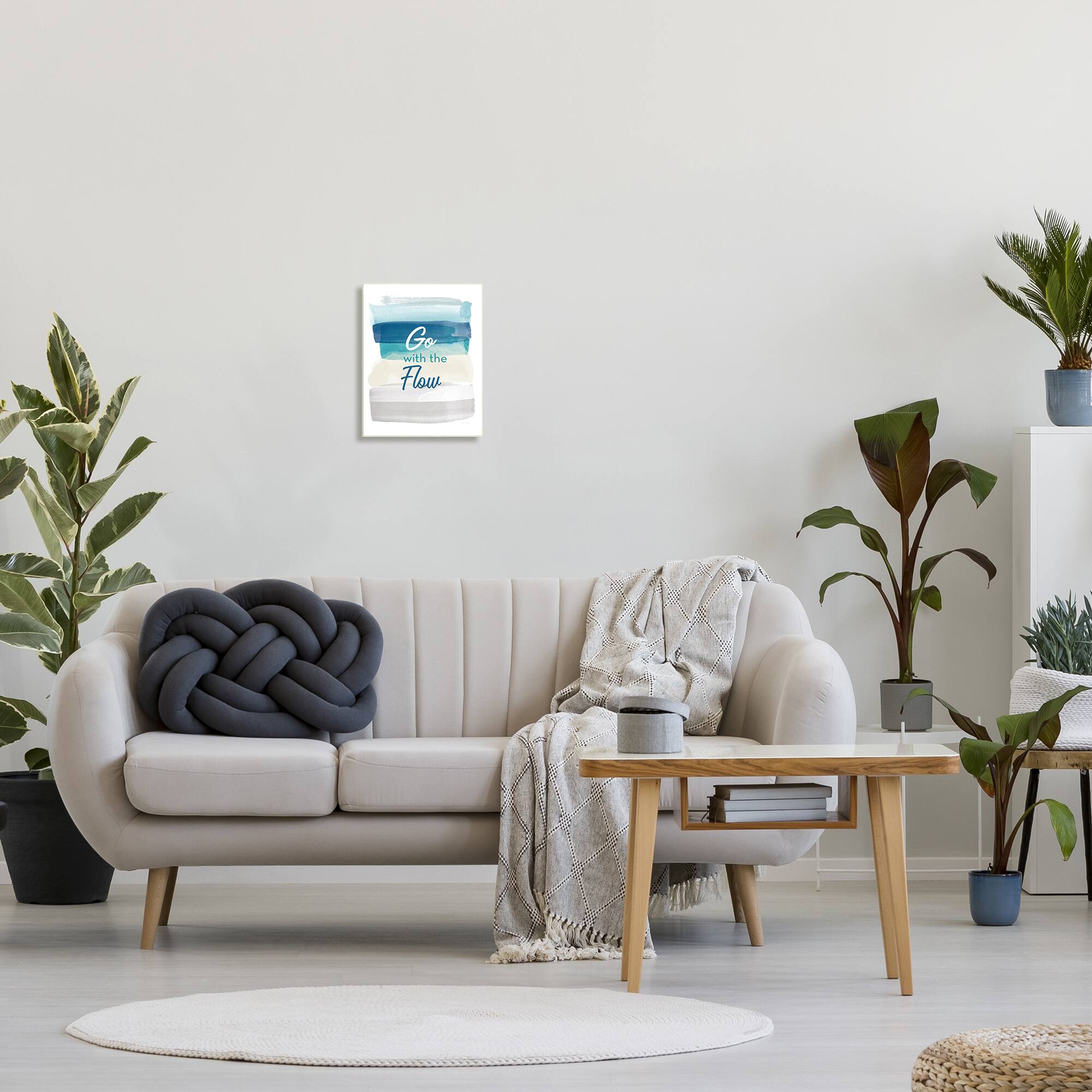 Stupell Industries Go With the Flow Nautical Beach Tone Ombre Wall Plaque